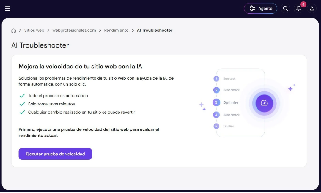 Rendimiento optimizado para WordPress y Elementor